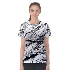 Ink Splatter Texture Women s Sport Mesh Tee