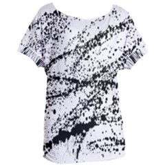 Ink Splatter Texture Women s Oversized Tee by Mariart