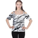 Ink Splatter Texture Cutout Shoulder Tee View1