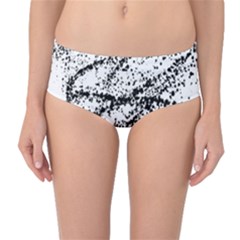 Ink Splatter Texture Mid-waist Bikini Bottoms by Mariart