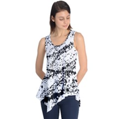 Ink Splatter Texture Sleeveless Tunic