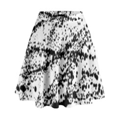 Ink Splatter Texture High Waist Skirt