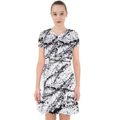 Ink Splatter Texture Adorable In Chiffon Dress