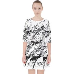 Ink Splatter Texture Pocket Dress