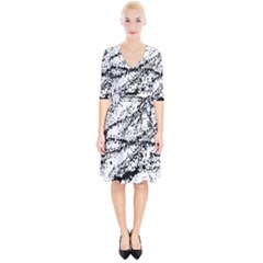 Ink Splatter Texture Wrap Up Cocktail Dress by Mariart