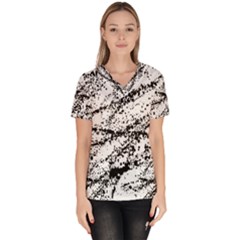 Ink Splatter Texture Scrub Top