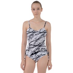 Ink Splatter Texture Sweetheart Tankini Set by Mariart