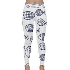 Love Fish Seaworld Swim Blue Sea Water Cartoons Classic Yoga Leggings by Mariart