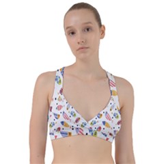 Love Fish Seaworld Swim Blue White Sea Water Cartoons Rainbow Sweetheart Sports Bra