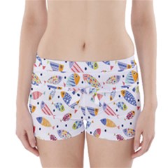 Love Fish Seaworld Swim Blue White Sea Water Cartoons Rainbow Boyleg Bikini Wrap Bottoms by Mariart