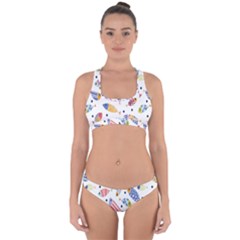 Love Fish Seaworld Swim Blue White Sea Water Cartoons Rainbow Cross Back Hipster Bikini Set