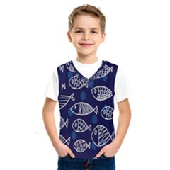 Love Fish Seaworld Swim Blue White Sea Water Cartoons Kids  Sportswear