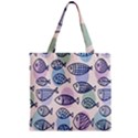 Love Fish Seaworld Swim Blue White Sea Water Cartoons Rainbow Polka Dots Zipper Grocery Tote Bag View1