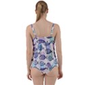 Love Fish Seaworld Swim Blue White Sea Water Cartoons Rainbow Polka Dots Twist Front Tankini Set View2