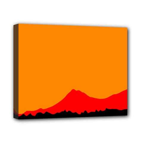 Mountains Natural Orange Red Black Canvas 10  X 8 