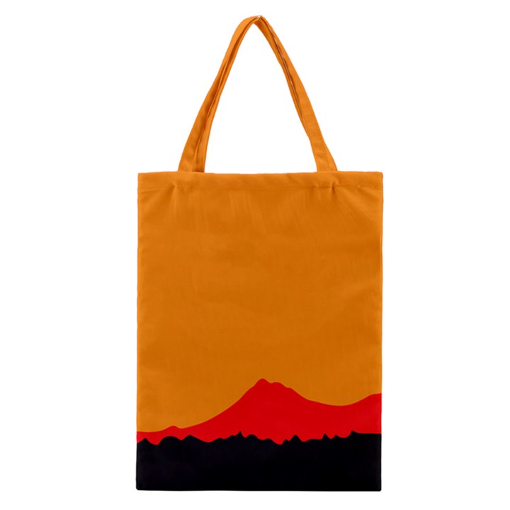 Mountains Natural Orange Red Black Classic Tote Bag