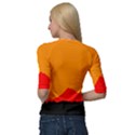 Mountains Natural Orange Red Black Quarter Sleeve Raglan Tee View2