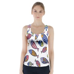 Love Fish Seaworld Swim Rainbow Cartoons Racer Back Sports Top