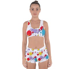 Paint Splash Rainbow Star Racerback Boyleg Bikini Set by Mariart