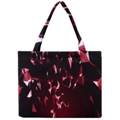 Lying Red Triangle Particles Dark Motion Mini Tote Bag by Mariart