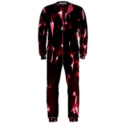 Lying Red Triangle Particles Dark Motion Onepiece Jumpsuit (men)  by Mariart