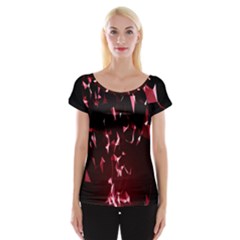 Lying Red Triangle Particles Dark Motion Cap Sleeve Tops by Mariart