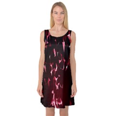 Lying Red Triangle Particles Dark Motion Sleeveless Satin Nightdress