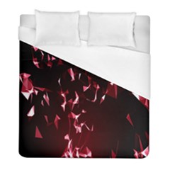 Lying Red Triangle Particles Dark Motion Duvet Cover (full/ Double Size)