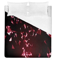 Lying Red Triangle Particles Dark Motion Duvet Cover (queen Size)