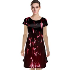 Lying Red Triangle Particles Dark Motion Cap Sleeve Nightdress