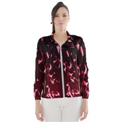 Lying Red Triangle Particles Dark Motion Wind Breaker (women) by Mariart