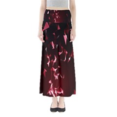 Lying Red Triangle Particles Dark Motion Full Length Maxi Skirt