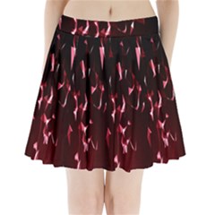 Lying Red Triangle Particles Dark Motion Pleated Mini Skirt by Mariart