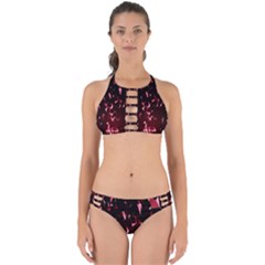 Lying Red Triangle Particles Dark Motion Perfectly Cut Out Bikini Set by Mariart