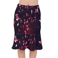 Lying Red Triangle Particles Dark Motion Mermaid Skirt by Mariart