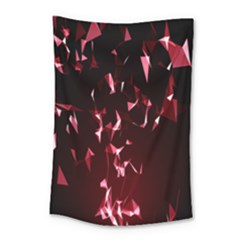 Lying Red Triangle Particles Dark Motion Small Tapestry by Mariart