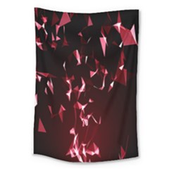 Lying Red Triangle Particles Dark Motion Large Tapestry