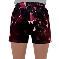 Lying Red Triangle Particles Dark Motion Sleepwear Shorts