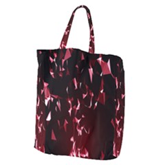 Lying Red Triangle Particles Dark Motion Giant Grocery Zipper Tote