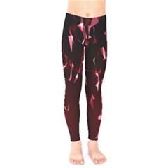 Lying Red Triangle Particles Dark Motion Kids  Legging by Mariart