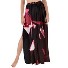 Lying Red Triangle Particles Dark Motion Maxi Chiffon Tie-up Sarong by Mariart