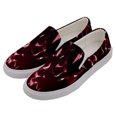 Lying Red Triangle Particles Dark Motion Men s Canvas Slip Ons