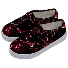 Lying Red Triangle Particles Dark Motion Kids  Classic Low Top Sneakers