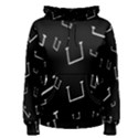 Pit White Black Sign Pattern Women s Pullover Hoodie View1