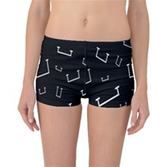 Pit White Black Sign Pattern Boyleg Bikini Bottoms