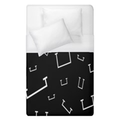 Pit White Black Sign Pattern Duvet Cover (single Size)