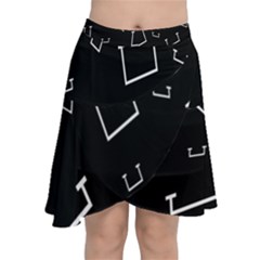 Pit White Black Sign Pattern Chiffon Wrap