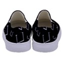 Pit White Black Sign Pattern Kids  Canvas Slip Ons View4