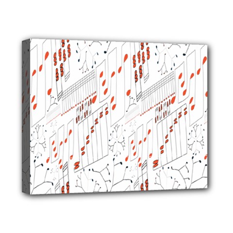 Musical Scales Note Canvas 10  X 8  by Mariart