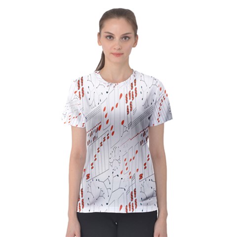 Musical Scales Note Women s Sport Mesh Tee by Mariart